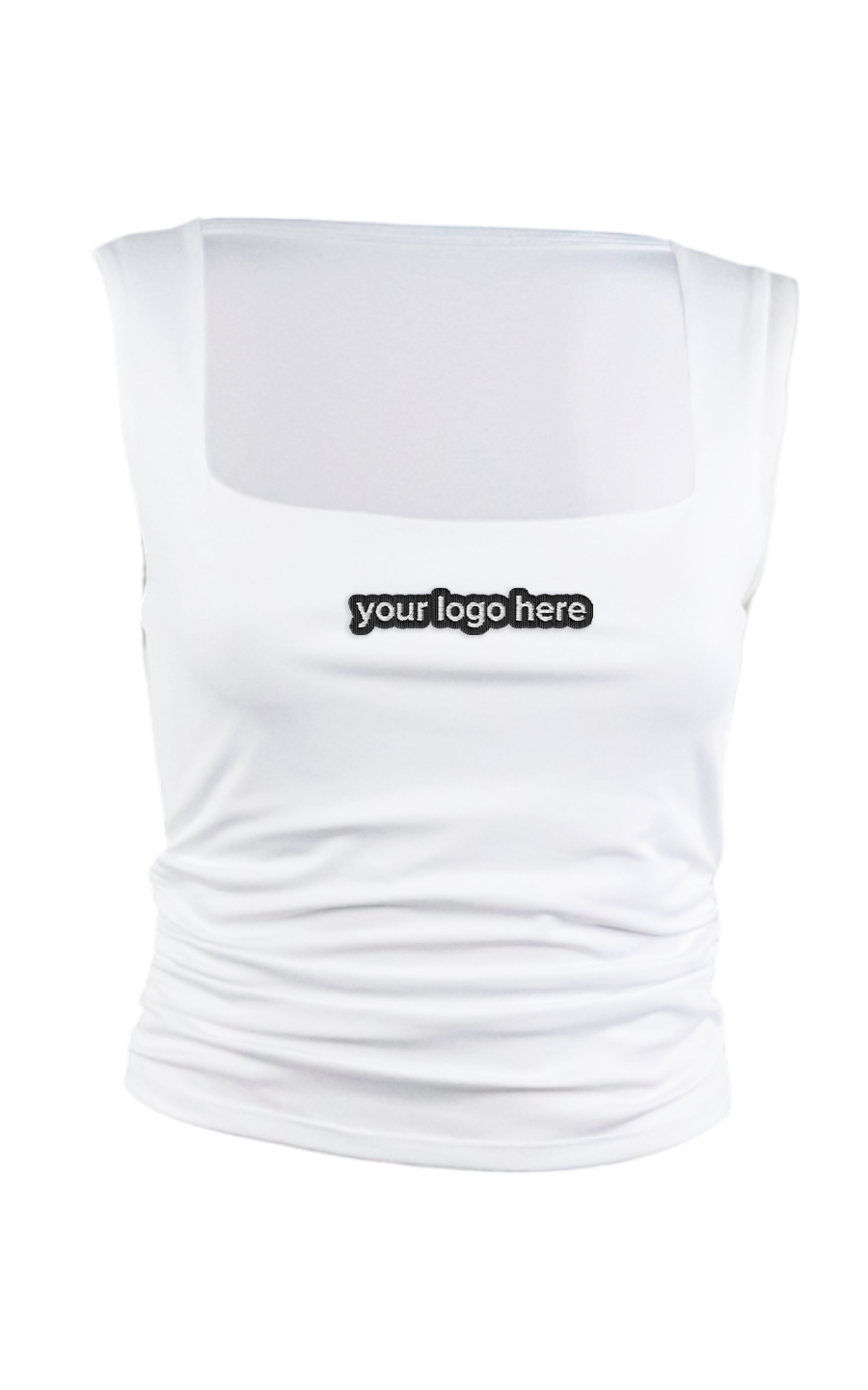 Custom Ruched Scoop Neck Tank