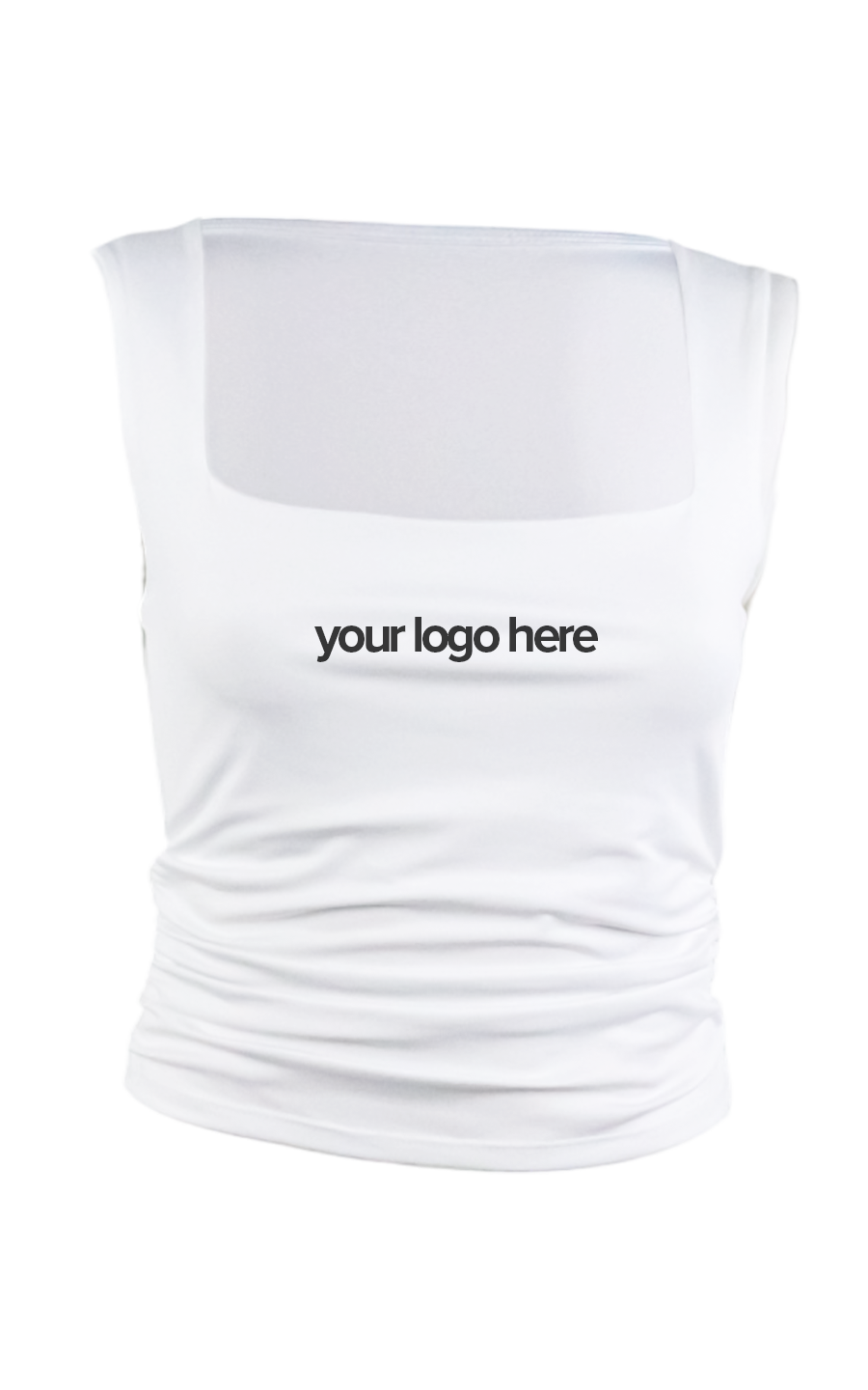 Custom Ruched Scoop Neck Tank