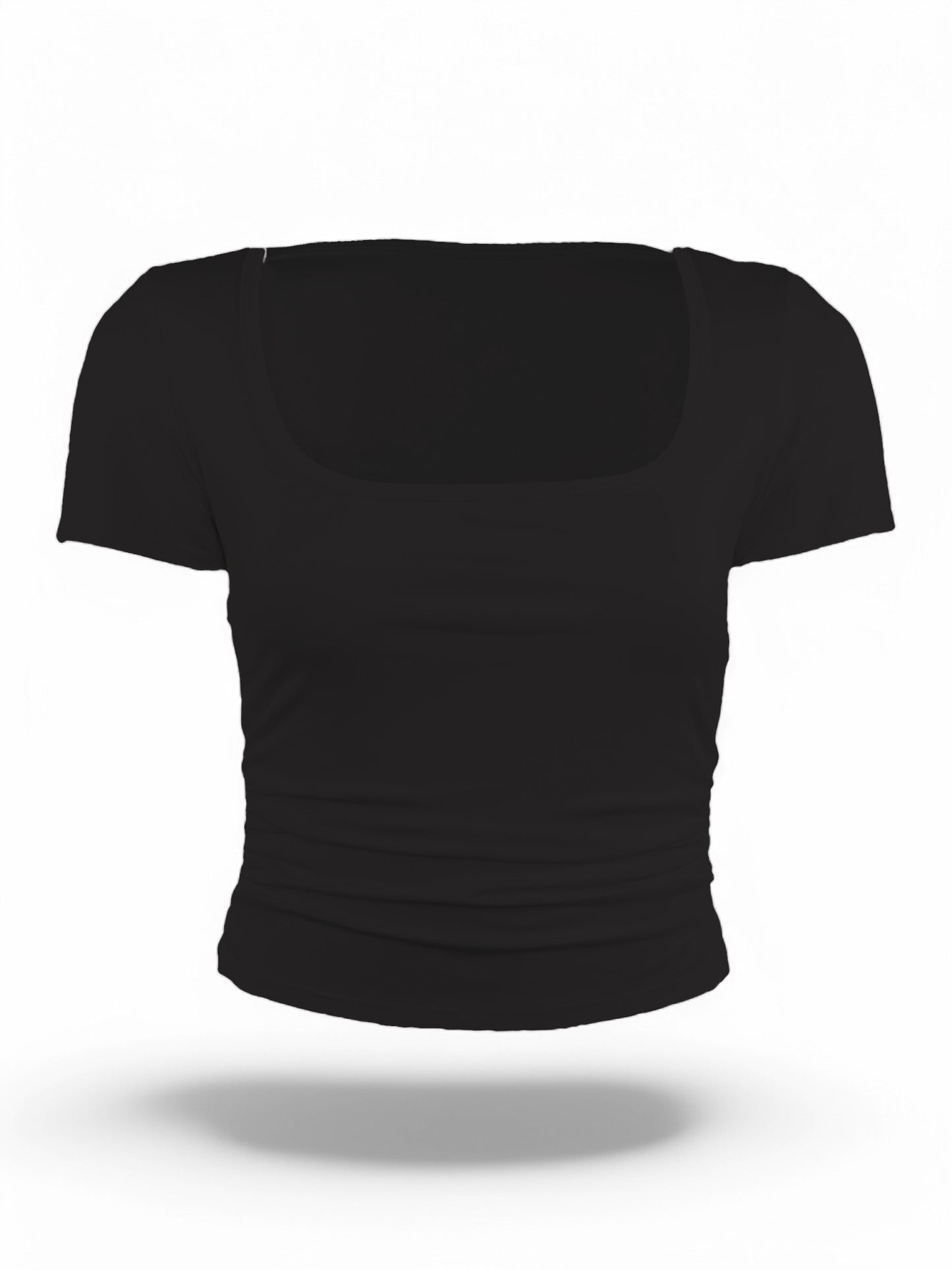 Custom Ruched Scoop Neck Tee