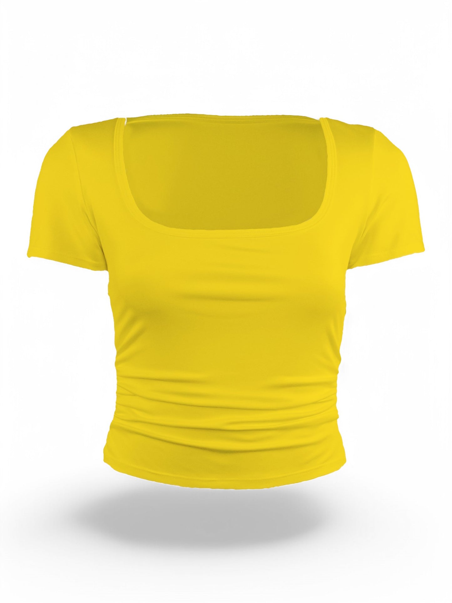 Custom Ruched Scoop Neck Tee