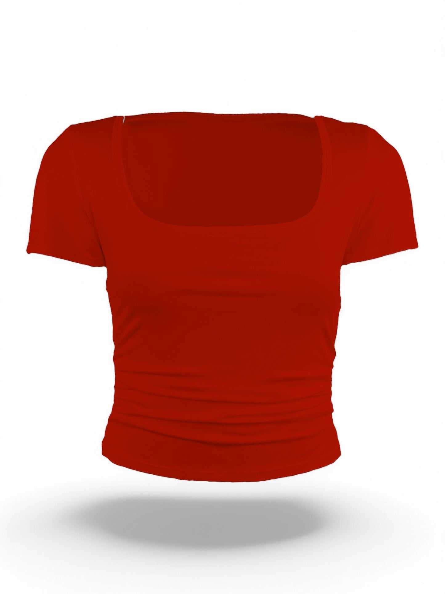 Custom Ruched Scoop Neck Tee