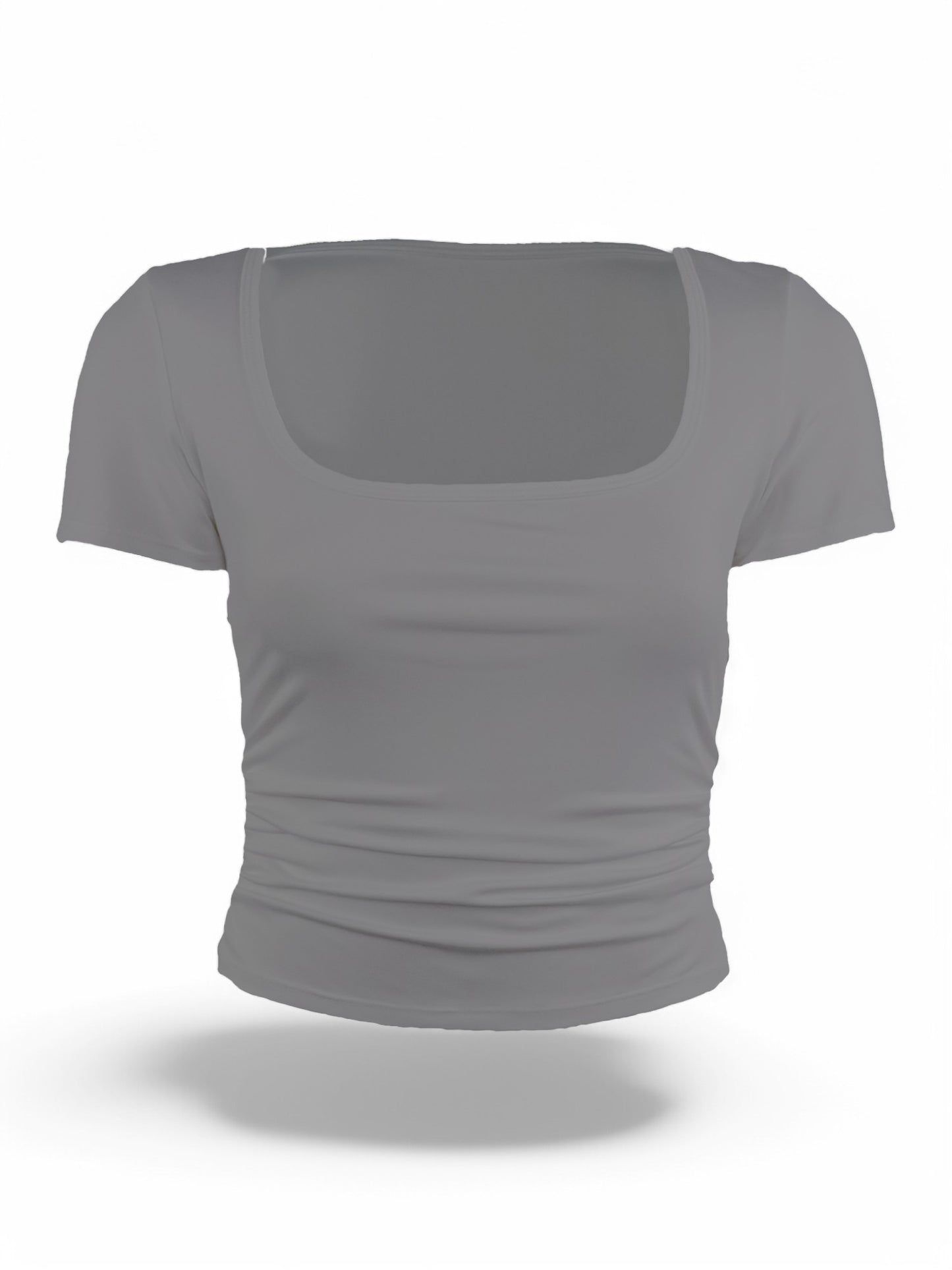 Custom Ruched Scoop Neck Tee