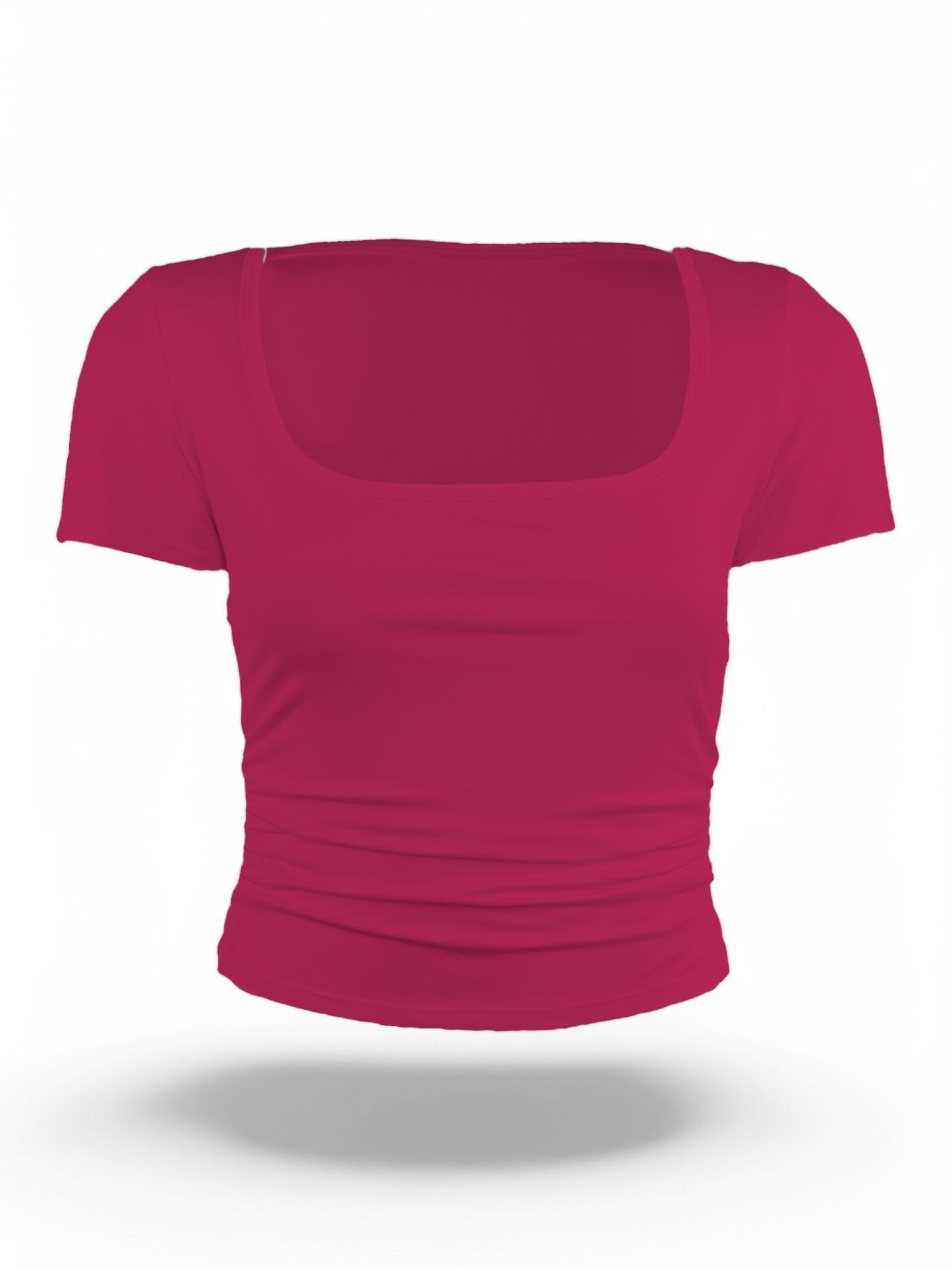 Custom Ruched Scoop Neck Tee