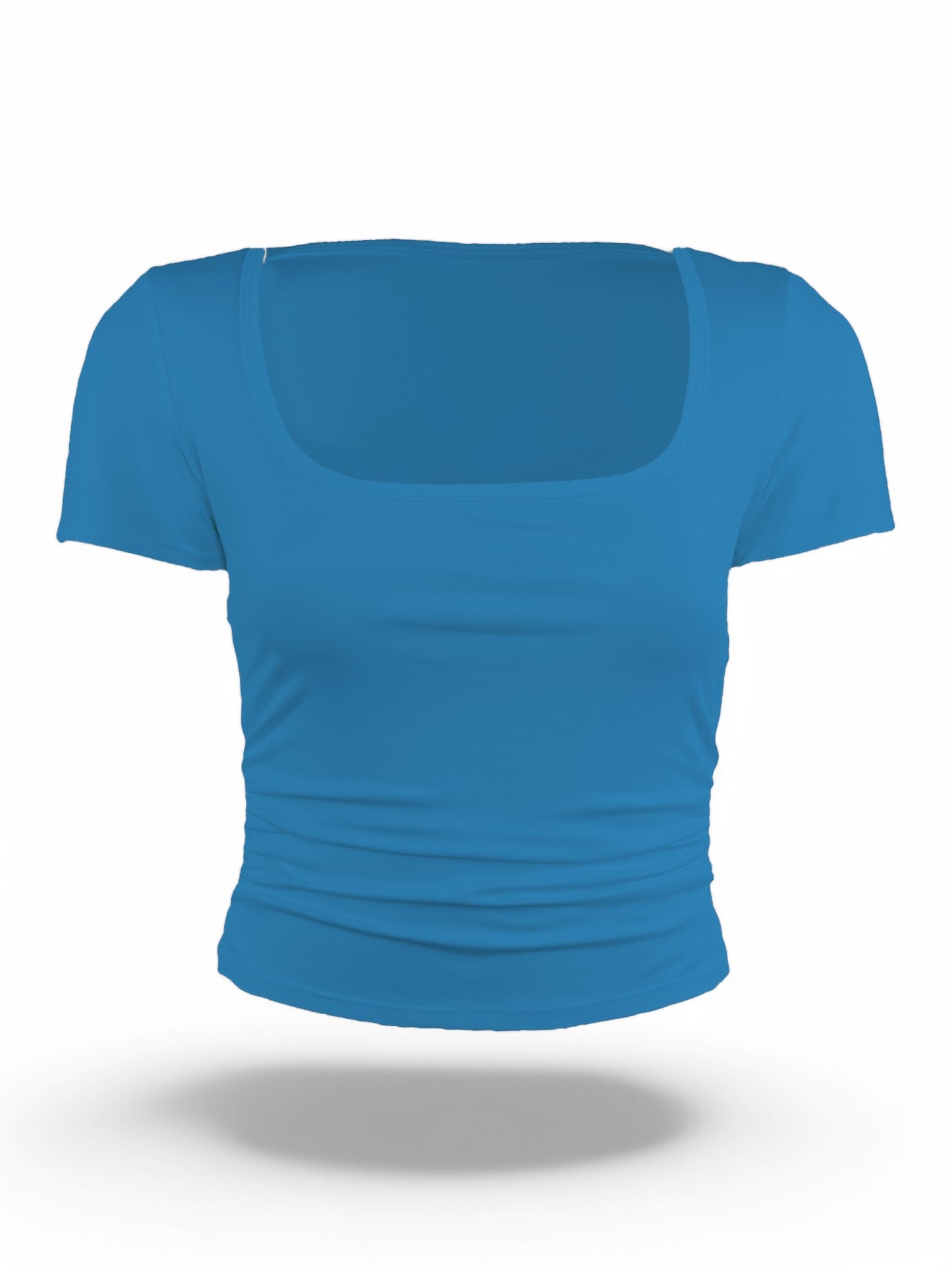 Custom Ruched Scoop Neck Tee