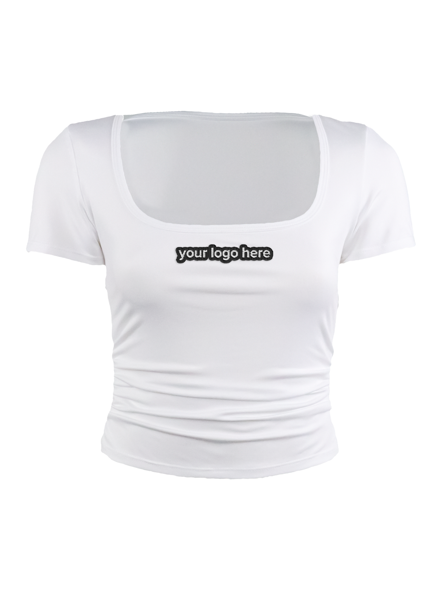 Custom Ruched Scoop Neck Tee