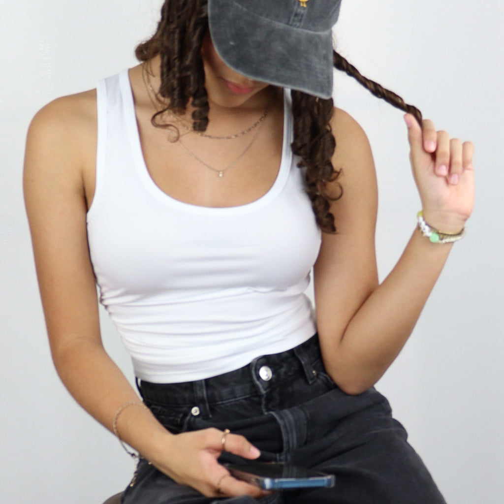 Ruched tank top