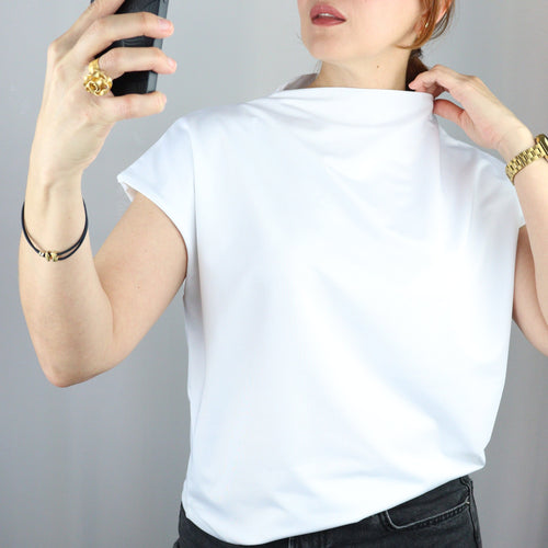 Custom Mock Neck Tee Lined